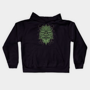 TRADITIONAL CELTIC WICCA PAGAN GREENMAN T-SHIRT AND MERCHANDISE Kids Hoodie